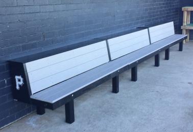 two tiered dugout bench, elite bench